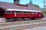 California Wwetern railbus M100 awaits departure.